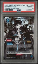 Bandai Union Arena BT/FMA EN Roy Mustang #055 3 Star Sig Holo PSA 10 162353117 picture