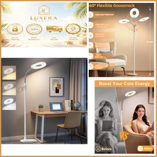 70in LED Floor Lamp Touch Control 3 Color Temp Dimmable Gooseneck Ring Light picture