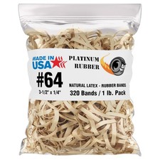 Value Case 25 Pounds Platinum Rubber Bands Postal 26644 Size #64 (3-1/2 x 1/4