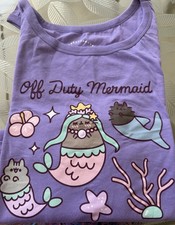 Torrid Women’s Plus 3X Purple Pusheen Mermaid Graphic Knit Sleeveless Tank Top picture