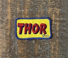 Vintage THOR Marvel Comics Superhero Character Logo Sew-On Patch NOS 1970s picture