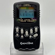 Vintage Excalibur Executive 5-in-1 Casino Game/Calculator 394 Handheld w/ Manual picture