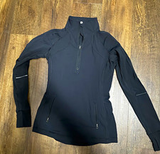 Lululemon Women’s Black Half  Zip Pullover Size 8 picture