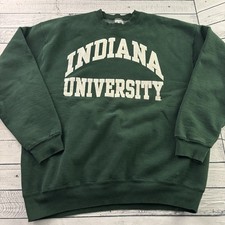 VTG Indiana Hoosiers Crewneck Sweatshirt Men's XL Green Fruit of the Loom Super picture
