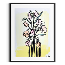 Original Abstract Botanical 9x12 Floral Painting Acrylic Wall Art Home Deoor picture