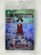 One Piece Monkey.D.Luffy College Basketball US Voyage Promo Card - See Details picture
