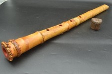 Japanese antique Vintage Shakuhachi Flute Instrument length 65.0cm Bamboo Japan picture
