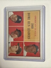 1961 Topps - League Leaders Mickey Mantle, Roger Maris, Rocky Colavito #44 picture