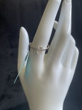 925 Sterling Silver Princess-Cut Moissanite Solitaire Ring 1.00ctw Size 8 picture