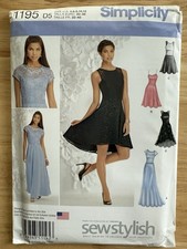 Simplicity Pattern 1195 Misses’ / Misses’ Petite Dress Size 4-12 Uncut FF picture