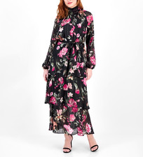 RACHEL Rachel Roy Women's Mae Printed Tiered Maxi Dress MSRP $149 picture