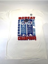 Vtg 1993 Toronto Blue Jays Repeat World Series T Shirt XL Locker Line Deadstock picture