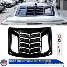 For 16-22 Chevrolet Camaro Lambo Style Rear Window Louver Sun Shade Gloss Black picture