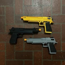 Deadpool Hand Cannon 3D Printed 1:1 Cosplay Toy Prop Gold Black Gray Lot of 2 picture