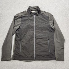 Kjus Jacket Mens Large Gray Full Zip Retention Performance Golf Travel Athletic picture