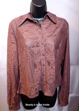 Killstar  Size large Lilith's Garden Shirt Brown Lace  Gothic Alternative BNWT picture