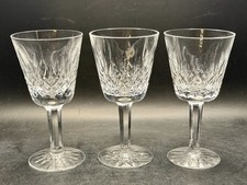 Set of 3 Waterford Crystal Lismore Claret Wine Glasses 5 7/8