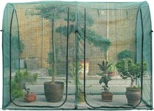 Poray Large Tunnel 8.2'x4' Plant Netting Cover 6FT Tall Crop Cage Tomato picture