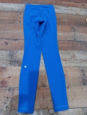 Women’s Lululemon Bright Blue Leggings Sz 2 Side Pockets 2651 picture