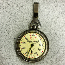 New Haven Golfometer Vintage Golf Distance Meter Silver Metal 1pc Made in USA picture