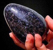 95MM Gabbro Merlinite Crystal Healing Chakra Balance Metaphysical Gemstone Egg picture