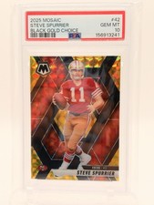 2025 Panini Mosaic PSA 10 Steve Spurrier #42 Choice Black Gold Mosaic Prizm /8 picture