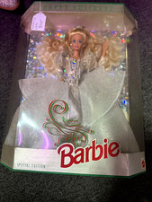 Mattel Barbie Happy Holidays Special Edition Doll 12in Blonde Blue Eyes picture
