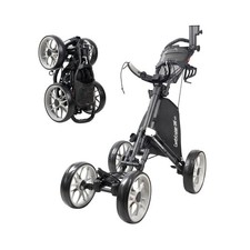 CaddyTek 4 Wheel Golf Push Cart - Caddycruiser One Version 8 1-Click Folding ... picture