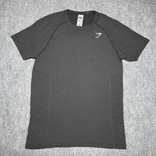 Gymshark Vital Seamless Crewneck Shirt Mesh Breathable Men Size XL Logo Black picture