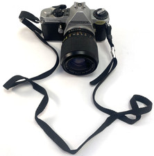 VINTAGE PENTAX ME SUPER 35MM CAMERA w Super Albinar MC Auto Zoom 1 : 3.5 70mm picture