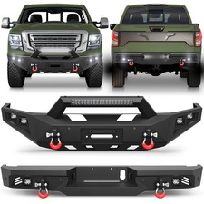 Front or Rear Bumper For 2017-2024 Nissan Titan with Winch Sensor Holes Lights picture