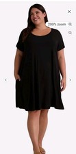 Women's Black Terra & Sky Swing Knit Dress Plus Size choose size picture