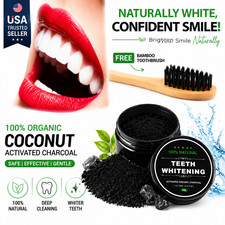 100% ORGANIC COCONUT ACTIVATED CHARCOAL NATURAL TEETH WHITENING POWDER picture