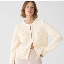 NWT J. Crew Odette Sweater Lady Jacket with Jewel Buttons small picture