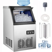80-150 LB Built-In Commercial Ice Maker Stainless Ice Cube Machine Freestanding picture