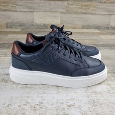 ALDO Oakdale Mens Shoes Sz 9.5 M Athletic Navy Blue Leather Lace-Up Sneakers picture