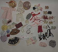Vintage 50s Doll Clothing Lot 50+ Pieces Shoes, Clothes, Hats, Underwear, Belt picture