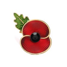 ZARD  Poppy Flower Brooch Remembrance Day Memorial Lapel Pin picture