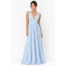 Lulus Blue Front Split Dress Size L Elegant picture