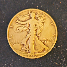 1937 Liberty Walking Half Dollar 50C Philadelphia Business Strike 90% Silver picture
