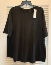 NWT  XL Eileen Fisher  comfortable  slubby cotton tee XL picture