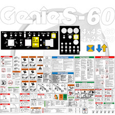 Fits Genie S-60 Decal Kit Boom Lift Stickers -  - 3M Vinyl picture
