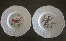 VTG Royal Cauldon Bristol Ironstone Set of 2 Bird Salad Plates, Signed  picture