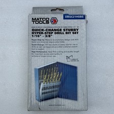 Matco Tools HYPER-STEP QUICK-CHANGE HIGH SPEED STEEL STUBBY DRILL BIT SET, 21 Pc picture
