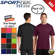 Pack Of 5 Sport-Tek TST350 Mens Big & Tall Short Sleeve Competitor Crew T-Shirt picture