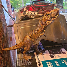 Mattel Jurassic World T-Rex Dinosaur Figure Toy Brown/Gray Ages 4-7 picture