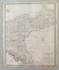 1832 Map of EASTERN PRUSSIA SDUK Germany II Baltic Poland Danzig Engraving picture