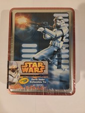 Crayola Star Wars Darth Vader Collectible Tin, Crayons RARE MISPRINT  picture