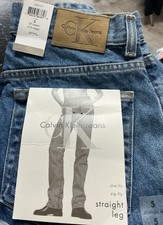 Calvin Klein Jeans Juniors Slim Fit Straight Leg Indigo Denim Jeans picture