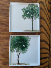 Set of 2 Rosanna Aeboretum  6.5”  Plates  Collectable Collection Nice picture